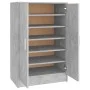 Concrete gray engineered wood shoe rack 60x35x92 cm by vidaXL, Shoe racks and shoe organizers - Ref: Foro24-808931, Price: 10...