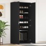 Armario para Zapatos con puerta Negro 80 x 39 x 180 cm