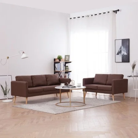 2-piece sofa set brown fabric by vidaXL, Sofas - Ref: Foro24-276852, Price: 548,20 €, Discount: %