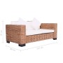 2-Sitzer-Gartensofa aus natürlichem Rattan von vidaXL, Outdoor-Sofas - Ref: Foro24-276350, Preis: 660,33 €, Rabatt: %