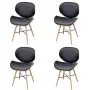 Dining chairs, set of 4, synthetic leather and curved wood. by vidaXL, dining chairs - Ref: Foro24-271948, Price: 373,08 €, D...