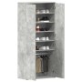 Armario para Zapatos Gris 80 x 39 x 180 cm Madera contrachapada