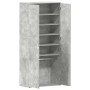 Armario para Zapatos Gris 80 x 39 x 180 cm Madera contrachapada