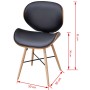 Esszimmerstühle 4 Einheiten Kunstleder und gebogenes Holz von vidaXL, Essstühle - Ref: Foro24-271948, Preis: 367,03 €, Rabatt: %