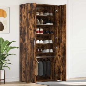 Armario para Zapatos con puerta Marrón 80 x 39 x 180 cm
