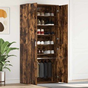 Armario para Zapatos con puerta Marrón 80 x 39 x 180 cm Armario para Zapatos con puerta Marrón 80 x 39 x 180 cm