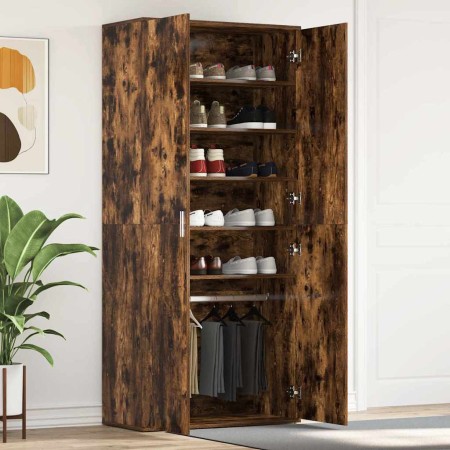 Armario para Zapatos con puerta Marrón 80 x 39 x 180 cm