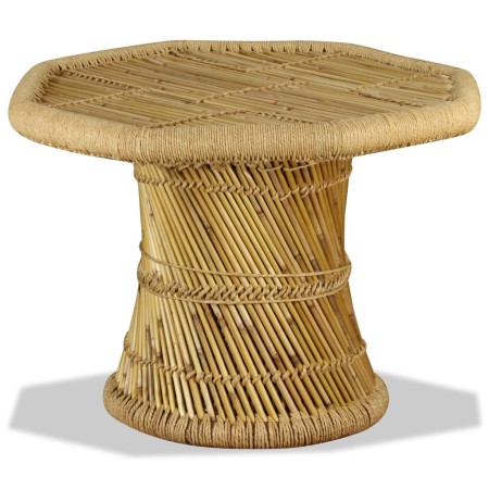 Mesa de centro octogonal de bambú 60x60x45 cm