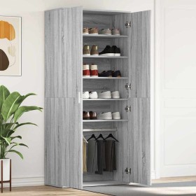 Armario para Zapatos Gris 80 x 39 x 180 cm Madera contrachapada