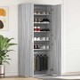 Armario para Zapatos Gris 80 x 39 x 180 cm Madera contrachapada