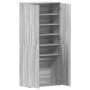 Armario para Zapatos Gris 80 x 39 x 180 cm Madera contrachapada