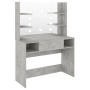 Make-up-Schminktisch mit LED-Leuchten, MDF, betongrau, 100 x 40 x 135 cm von vidaXL, Schlafzimmerkommoden - Ref: Foro24-33154...