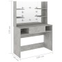 Make-up-Schminktisch mit LED-Leuchten, MDF, betongrau, 100 x 40 x 135 cm von vidaXL, Schlafzimmerkommoden - Ref: Foro24-33154...