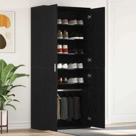 Armario para Zapatos con puerta Negro 80 x 39 x 180 cm