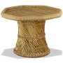 Mesa de centro octogonal de bambú 60x60x45 cm