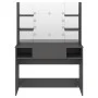 Tocador de maquillaje con luces LED MDF gris 100x40x135 cm de vidaXL, Tocadores para dormitorios - Ref: Foro24-331542, Precio...