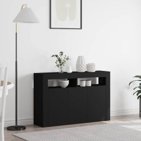 Vitrina Negro 116 x 30 x 75 cm Madera contrachapada