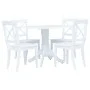 Dining set 5 pieces solid white rubber wood by vidaXL, Furniture sets for kitchens and dining rooms - Ref: Foro24-276869, Pri...