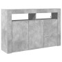 Vitrina Gris hormigón 116 x 30 x 75 cm Madera contrachapada