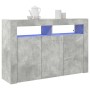 Vitrina Gris hormigón 116 x 30 x 75 cm Madera contrachapada