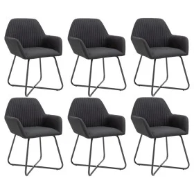 Esszimmerstühle 6 Einheiten aus schwarzem Stoff von vidaXL, Essstühle - Ref: Foro24-277107, Preis: 595,08 €, Rabatt: %