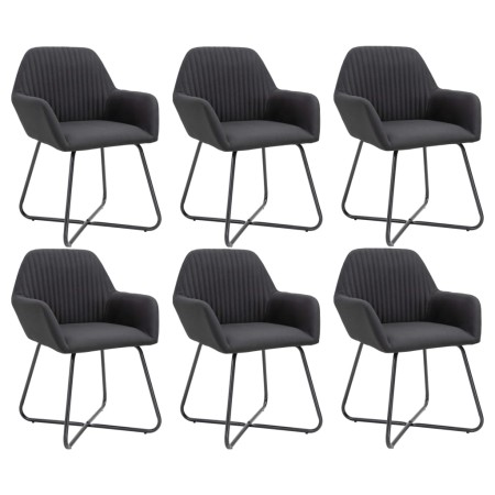 Esszimmerstühle 6 Einheiten aus schwarzem Stoff von vidaXL, Essstühle - Ref: Foro24-277107, Preis: 603,79 €, Rabatt: %