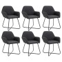 Esszimmerstühle 6 Einheiten aus schwarzem Stoff von vidaXL, Essstühle - Ref: Foro24-277107, Preis: 603,79 €, Rabatt: %
