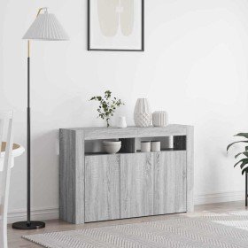 Vitrina Gris sonoma 116 x 30 x 75 cm Madera contrachapada