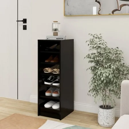 Sperrholz Schuhschrank schwarz 31,5x35x90 cm von vidaXL, Schuhregale und Schuhorganisatoren - Ref: Foro24-809000, Preis: 48,1...