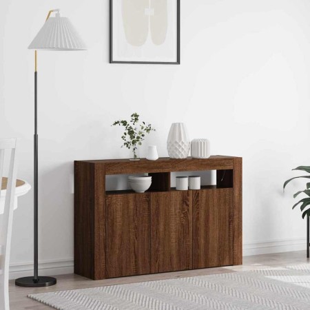 Vitrina Marrón roble 116 x 30 x 75 cm Madera contrachapada