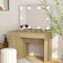 Make-up-Waschtisch mit LED-Leuchten MDF-Eiche 110x55x145 cm von vidaXL, Schlafzimmerkommoden - Ref: Foro24-331553, Preis: 279...
