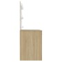 Make-up-Waschtisch mit LED-Leuchten MDF-Eiche 110x55x145 cm von vidaXL, Schlafzimmerkommoden - Ref: Foro24-331553, Preis: 283...