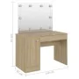 Make-up-Waschtisch mit LED-Leuchten MDF-Eiche 110x55x145 cm von vidaXL, Schlafzimmerkommoden - Ref: Foro24-331553, Preis: 279...