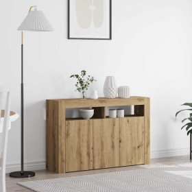 Vitrina Roble artisan 116 x 30 x 75 cm Madera contrachapada