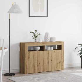 Vitrina Roble artisan 116 x 30 x 75 cm Madera contrachapada