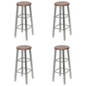 Küchenhocker 4 Stück aus silbernem und braunem MDF. von vidaXL, Küchenhocker - Ref: Foro24-277174, Preis: 121,05 €, Rabatt: %