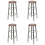 Taburetes de cocina 4 unidades MDF plateado y marrón by vidaXL, Kitchen stools - Ref: Foro24-277174, Price: 134,25 €, Discoun...