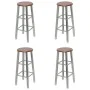 Taburetes de cocina 4 unidades MDF plateado y marrón by vidaXL, Kitchen stools - Ref: Foro24-277174, Price: 121,05 €, Discoun...