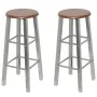 Taburetes de cocina 4 unidades MDF plateado y marrón by vidaXL, Kitchen stools - Ref: Foro24-277174, Price: 121,05 €, Discoun...