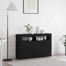 Vitrina Roble negro 116 x 30 x 75 cm Madera contrachapada