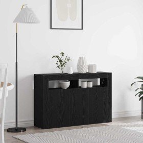 Vitrina Roble negro 116 x 30 x 75 cm Madera contrachapada