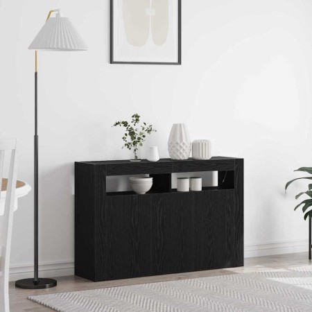 Vitrina Roble negro 116 x 30 x 75 cm Madera contrachapada