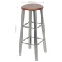 Küchenhocker 4 Stück aus silbernem und braunem MDF. von vidaXL, Küchenhocker - Ref: Foro24-277174, Preis: 134,25 €, Rabatt: %