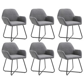 Sillas de comedor 6 unidades de tela gris oscuro de vidaXL, Sillas de comedor - Ref: Foro24-277097, Precio: 605,63 €, Descuen...