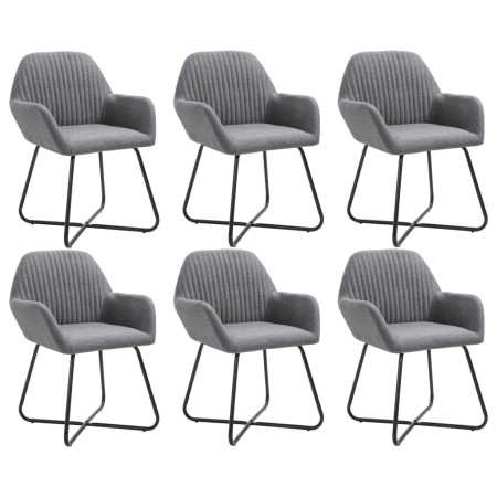 Dining chairs 6 units of dark gray fabric by vidaXL, dining chairs - Ref: Foro24-277097, Price: 605,63 €, Discount: %