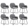 Dining chairs 6 units of dark gray fabric by vidaXL, dining chairs - Ref: Foro24-277097, Price: 605,63 €, Discount: %