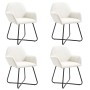 Sillas de comedor 4 unidades tela color crema de vidaXL, Sillas de comedor - Ref: Foro24-277098, Precio: 402,62 €, Descuento: %
