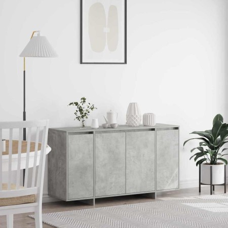 Vitrina Gris hormigón 135 x 41 x 69 cm Madera contrachapada