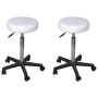 Bürohocker 2 Stück weißes Kunstleder von vidaXL, Bürostühle - Ref: Foro24-277175, Preis: 80,15 €, Rabatt: %