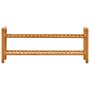 Shoe rack with 2 shelves solid oak wood 100x27x40 cm by vidaXL, Shoe racks and shoe organizers - Ref: Foro24-331748, Price: 7...